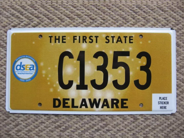 2019 Delaware DSEA Centennial license plate