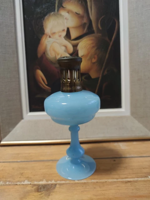 Jolie Lampe Berger Opaline Bleue 4