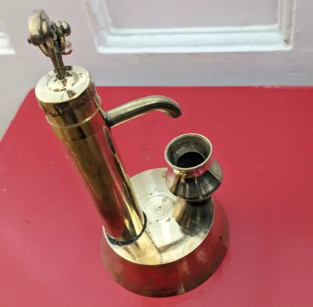 Vintage Indian Solid Brass Mini Working Handcrafted Hand Pump