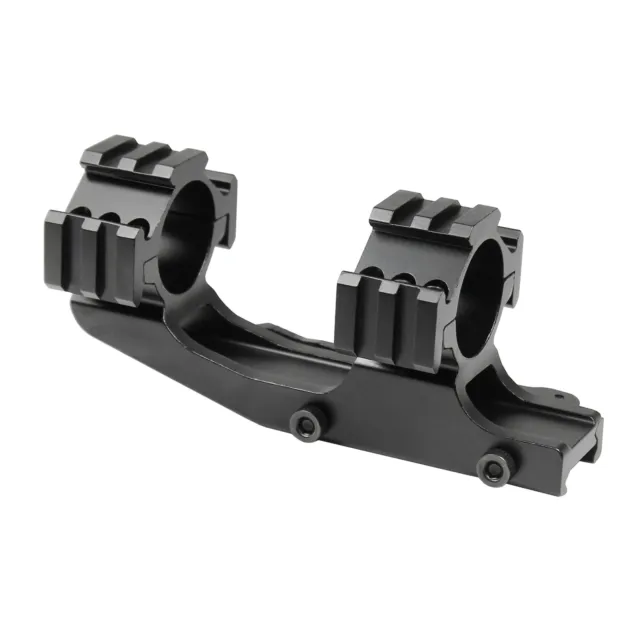 Dual Rifle Scope Mount 1"/30mm Cantilever with Tri-rail for Picatinny Rail Ring
