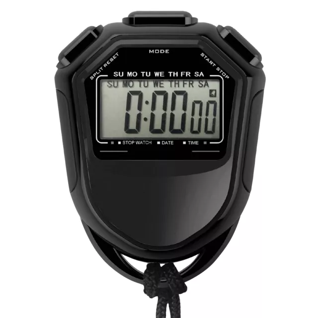 Chronomètre étanche numérique LCD de poche minuterie chronographe compteur I0U7