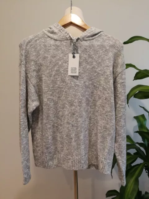 Seed Heritage Teen Girls Grey Knit Jumper Size 12-14 Bnwt Rrp $69.95 Great Gift