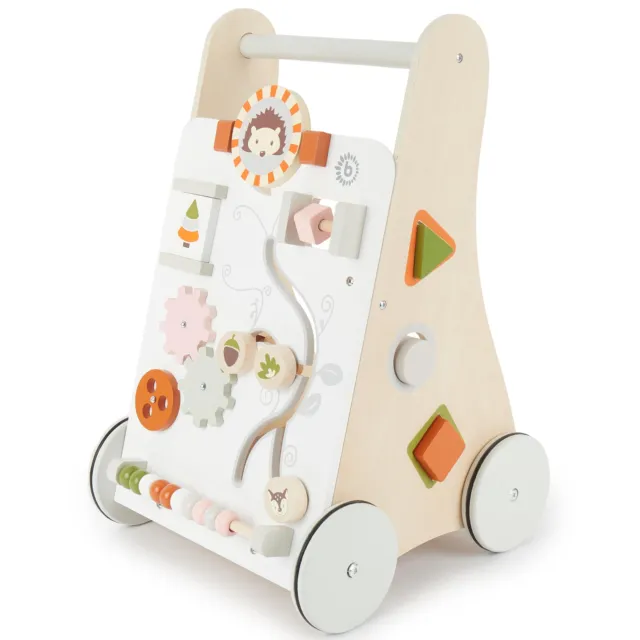 Lauflernwagen Holz Baby Walker Gehfrei Steckspiel Lauflernhilfe Motorikspielzeug