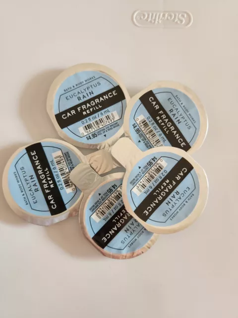 Bath & Body Works Scentportable Car Fragrance Refill Eucalyptus Rain X5