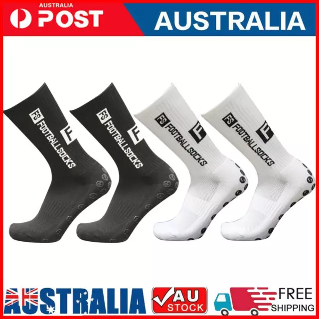 2 Pairs Sports Training Sock Non Skid Non-Slip Grip Football Grip Socks for Men