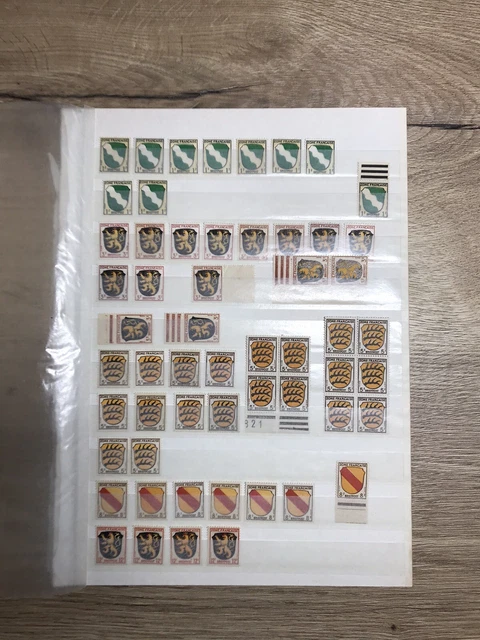 Posten Französische Zone (Allgemein, Baden, Württemberg, Pfalz) auf 7 Seiten