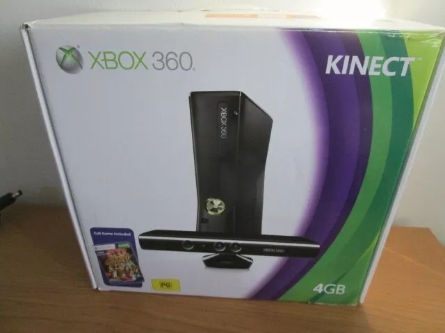 Xbox 360 4GB Slim Console + Kinect Sensor XBOX 360 Microsoft XBOX 360 Boxed Game