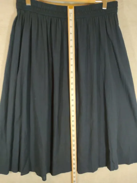 St Michael VINTAGE Blue Long Pleated Skirt Size 16 Fits 10/12/14 Elasticated W 2
