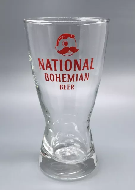 National Bohemian Beer Sham Glass / Vtg Barware Advertising / Man Cave Bar Decor
