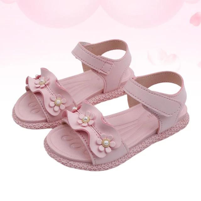 1 paio di sandali casual ragazze decorazione fiori scarpe estive sandali spiaggia calzature