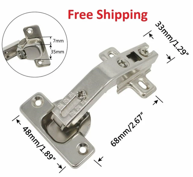 2 Pair Corner Folded Folden Kitchen Cabinet Cupboard Door Hinges Combination 135