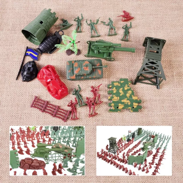 238pcs 1:72 4cm Plastic Military Toy Soldiers Army Men Figures Playset 6 Poses