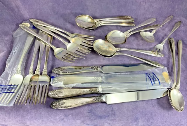 Vintage Preluce International Sterling Silver Set of 26 Pieces No Monogram 762g