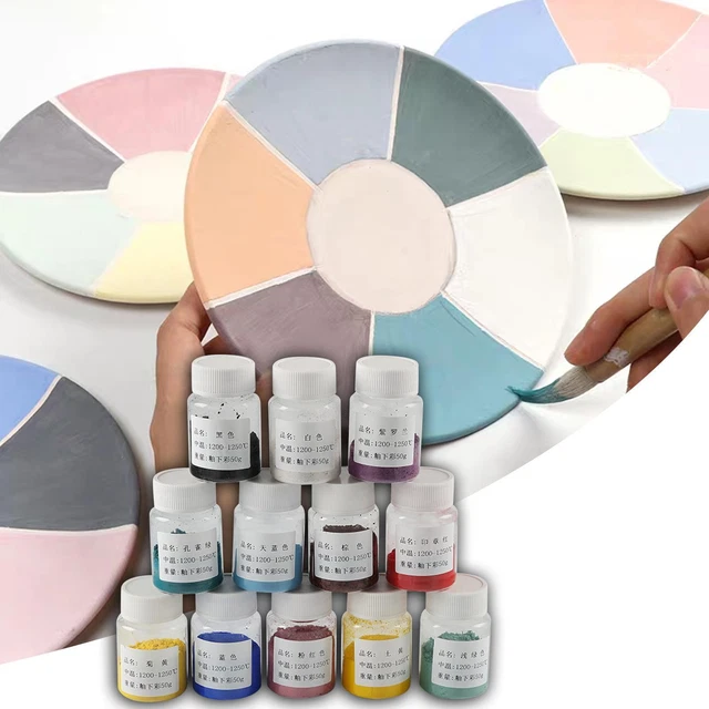 12x Keramik Unterglasur Farbe Farben Erwachsene Ton Schreiben Keramik Ton Pigment