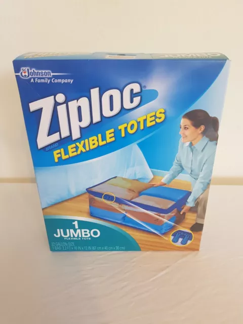 Ziploc Flexible Totes, Jumbo 22 Gallon Qty: 1 Count (Pack of 2)