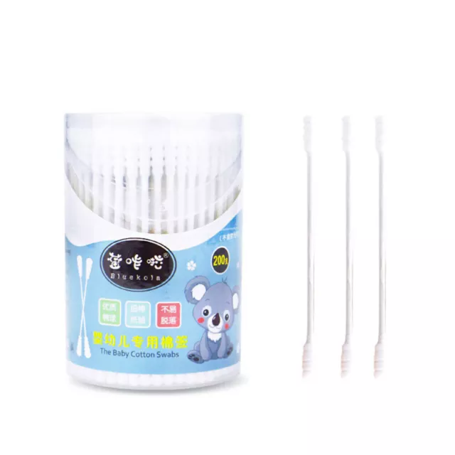 400 Cotton Swabs Double Head Spiral Tips Ear Buds Safe Cleaning Sticks