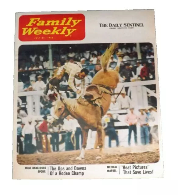 25 de julio de 1965 Rodeo Bob Wegner Familia Revista Semanal Inserto de Periódico Domingo