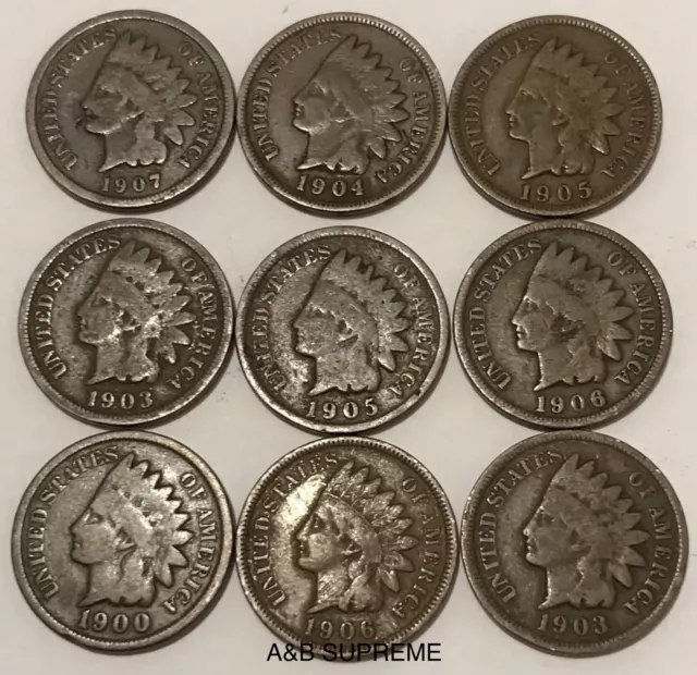 Large Collection Of Indian Head Cent Penny 1858-1909