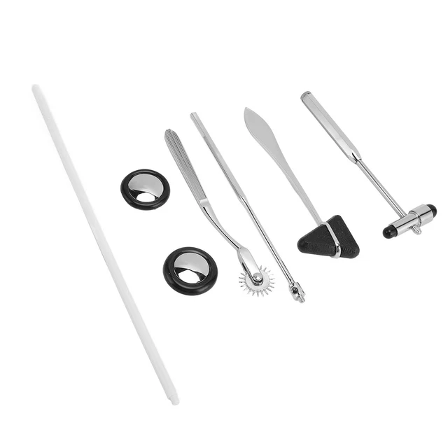 5Pcs Hospital Percussion Hammer Set Non Slip Stainless Steel Stethoscope Hammer
