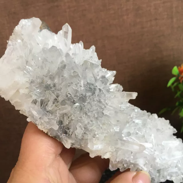 215g Natural White  Quartz Crystal Cluster Point Mineral Specimen mt2555