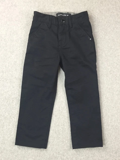 Quiksilver Kids Size 4 Boys Adjustable Waist Band Black Regular Fit Casual Pants
