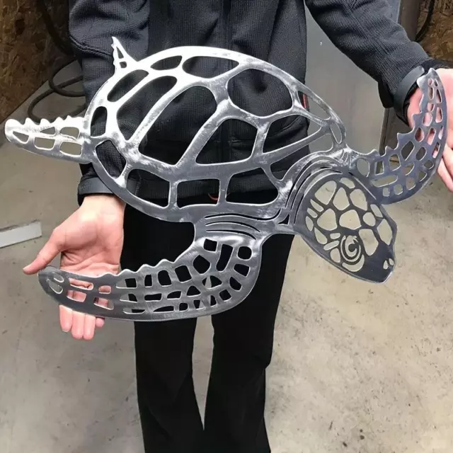 Metal Sea Turtle Ornament Beach Theme Decors Wall Art Adornments Wall Hanging UK