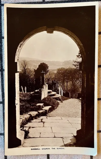 GODSHILL CHURCH SUNDIAL ISLE OF WIGHT 1920’s RP POSTCARD RAPHAEL TUCK & SONS