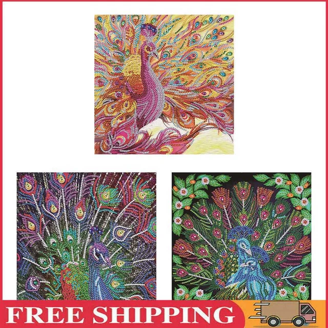 5D Diamond Painting Peacock Partial Special Shape Drill Wall Rhinestone DIY Art