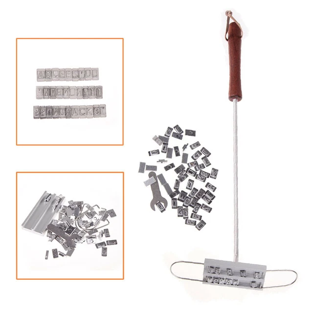 Grill Brandeisen: BBQ Brandeisen mit 55 wechselbaren Buchstaben Brennstempel NEU