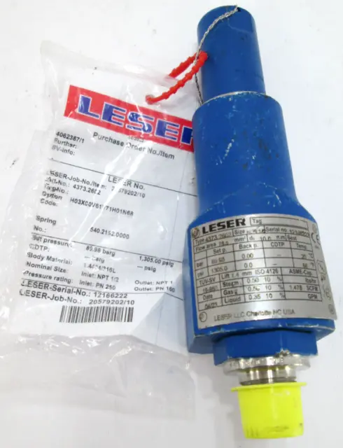 Leser - Compact Stainless Steel Safety Relief Valve - Type: 4373.2602