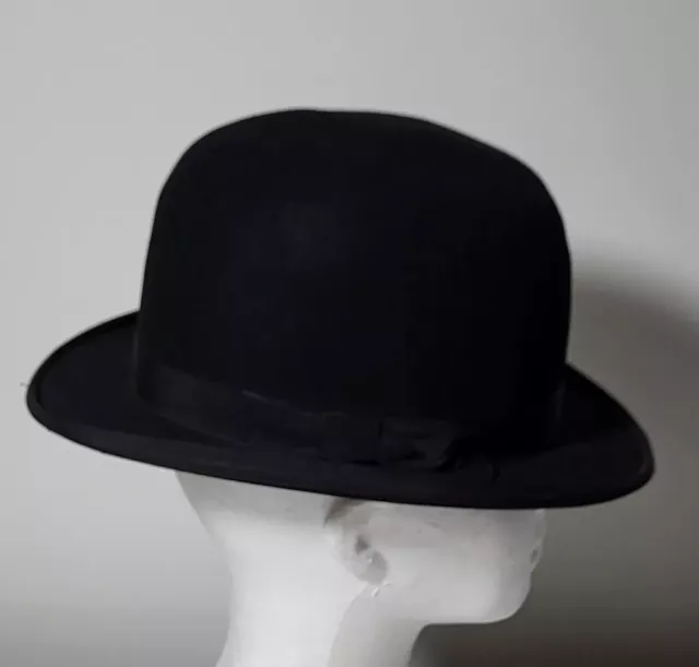 Early 20th Century Dunn & Co Bowler Hat Size 6 7/8 21.5" 55cm Circumference