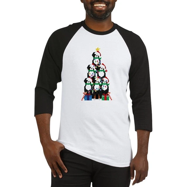 CafePress Bernese Mt Dog Xmas Tree Baseball Jersey Baseball Tee (141074807)