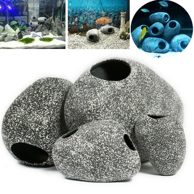 Fish Tank Stone Rock Cave Aquarium  Shrimp Breeding Ornament Decorations DIY