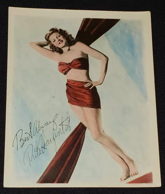 1945 - RITA HAYWORTH - MOVIE STAR /ACTRESS - 4x5 COLOR PHOTO - ORIGINAL