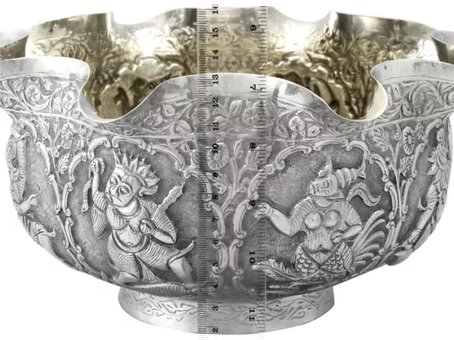 Antique Burmese Silver Bowl, Circa 1880 6