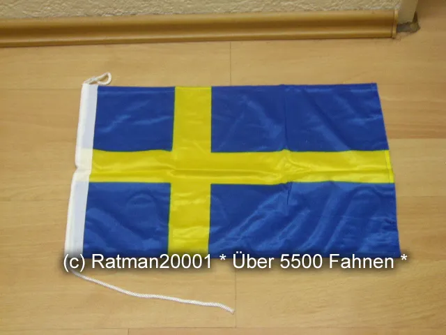 Fahne Flagge Schweden Bootsfahne Tischwimpel - 30 x 45 cm