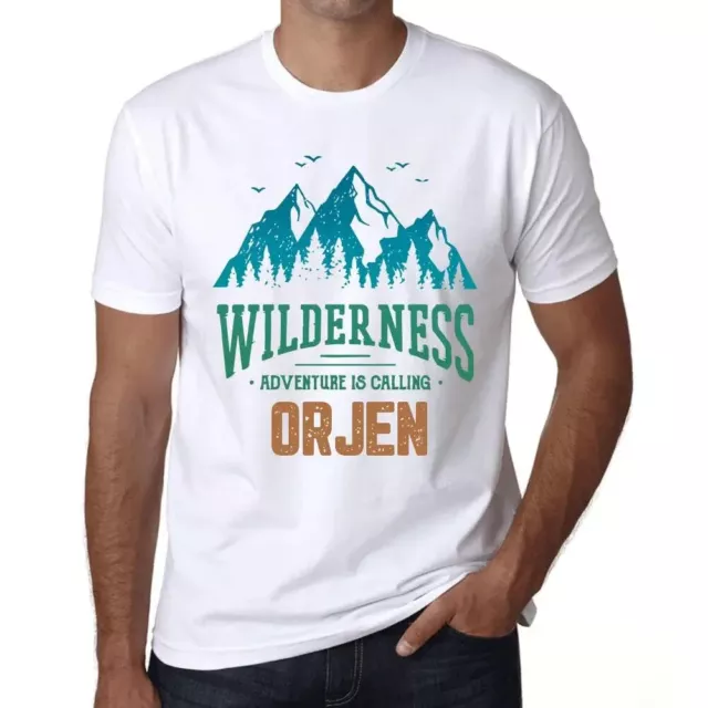 Camiseta Estampada para Hombre Naturaleza Salvaje, La Aventura Llama A Orjen