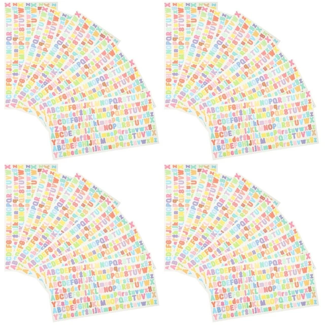 40 Blätter Alphabet -Buchstabenaufkleber Handwerk Abziehbilder selbstklebende