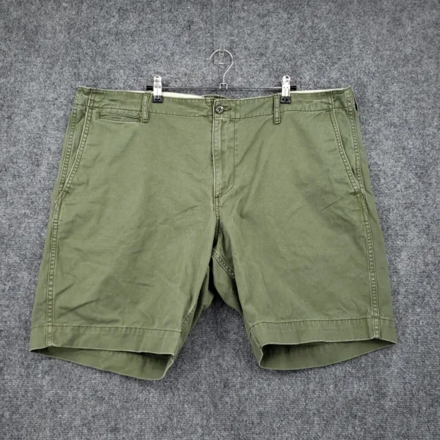 Ralph Lauren Denim Supply Shorts Mens 42 Green Chino Bermuda Zip Fly Flat Front