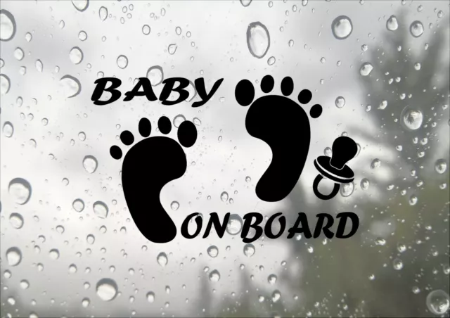 Baby On Board Funny Car Child Children Window Bumper Sticker Vinyl Decal