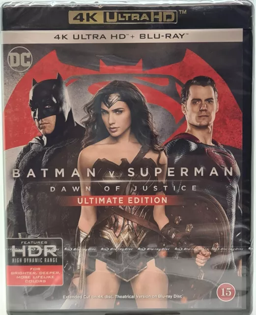 Batman Vs Superman Dawn of justice 4K Ultra HD Blu-Ray Danish Import /English