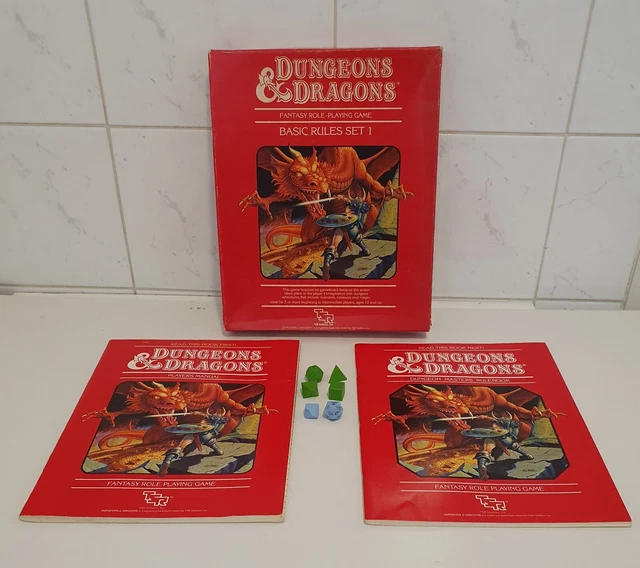 Dnd Basic Red Box VINTAGE DUNGEON AND Dragons Set 1 Basic Rules 1983 TSR Red Box $74.99 ...