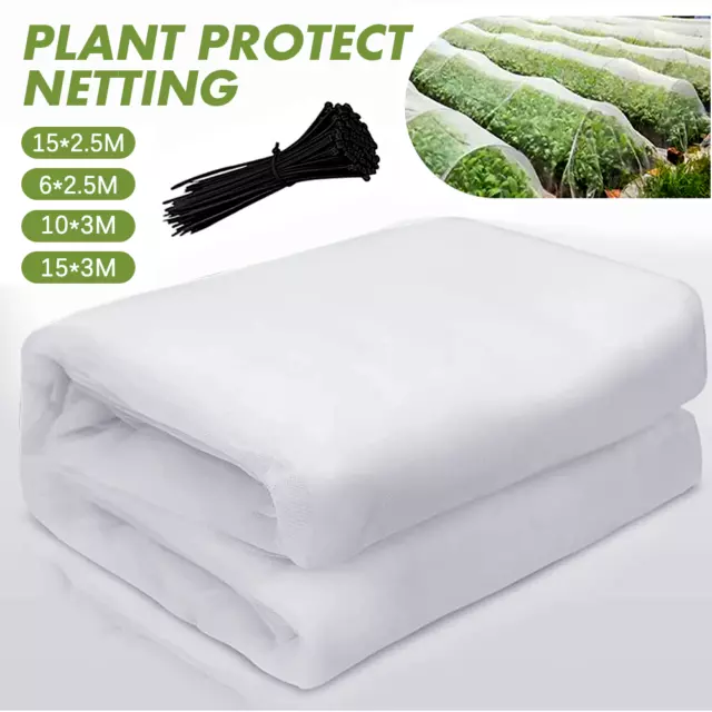 6-15M Garden Protect Netting Vegetable Crop Plant Fine Mesh Bird Insect Protect