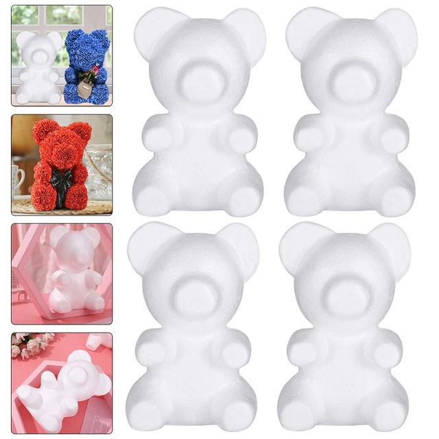 4pcs Dekorative Unlackiert Blank DIY Malerei Bär Vermittlung Bär