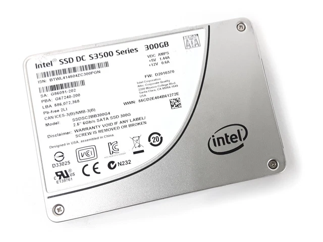 Intel 300GB SSD DC S3500 6Gb/s 2.5" SATA SSD SSDSC2BB300G4 S. Fot In
