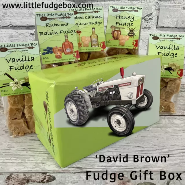 David Brown Tractor Fudge Gift Box Design Personalised Christmas Day Present