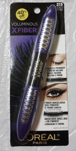 L'OREAL PARIS  MASCARA VOLUMINOUS X FIVER BLACKEST BLACK 213 0.43 oz