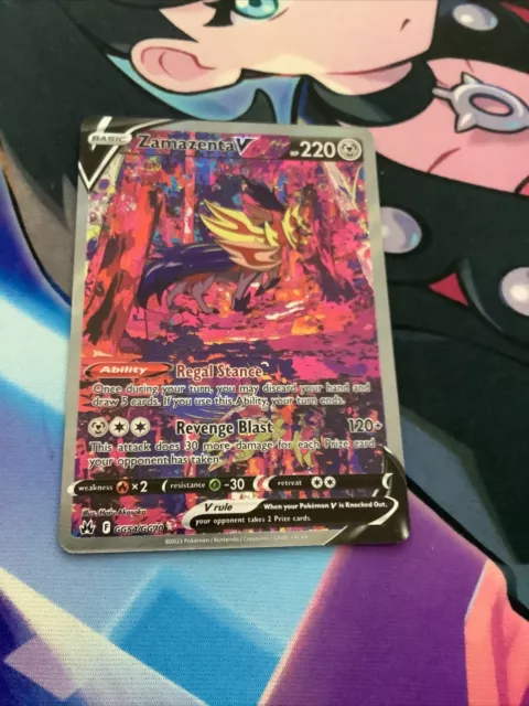 Zamazenta V GG54/GG70 Ultra Rare Holo - NM Crown Zenith Pokemon