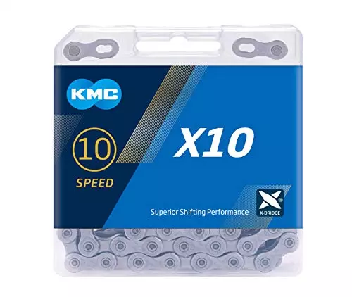 KMC Unisex's X10 Chain, Grey, 114 Link