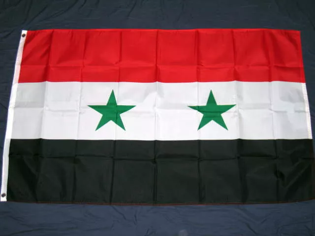 Syria Large Flag 5 x 3 FT - 100% Polyester With Eyelets National Country